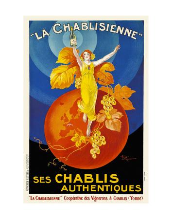 La Chablisienne Ses Chablis Authentiques 1926 Art Print Henry Le Monnier Art Com