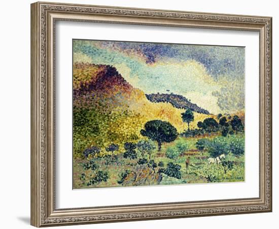 La Chaine des Maures. Entstanden Juni 1906 - April 1907-Henri Edmond Cross-Framed Giclee Print