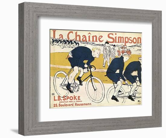 La Chaîne Simson, (Advertising Poste), 1896-Henri de Toulouse-Lautrec-Framed Giclee Print