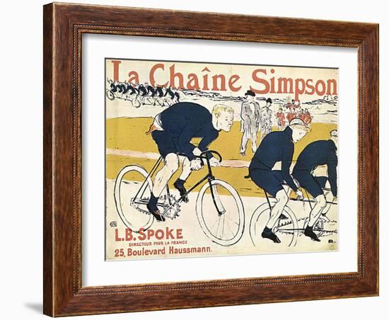 La Chaîne Simson, (Advertising Poste), 1896-Henri de Toulouse-Lautrec-Framed Giclee Print