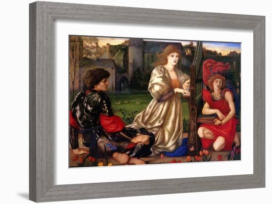 La Chant D'Amour; the Song of Love-Edward Burne-Jones-Framed Art Print
