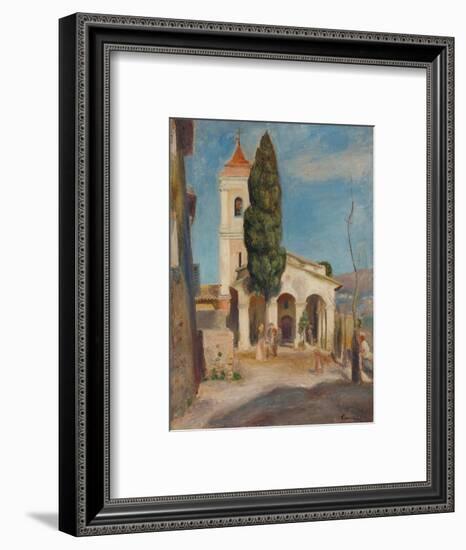 La Chapelle Notre-Dame de Protection au Haut-de-Cagnes, 1905-Pierre Auguste Renoir-Framed Giclee Print