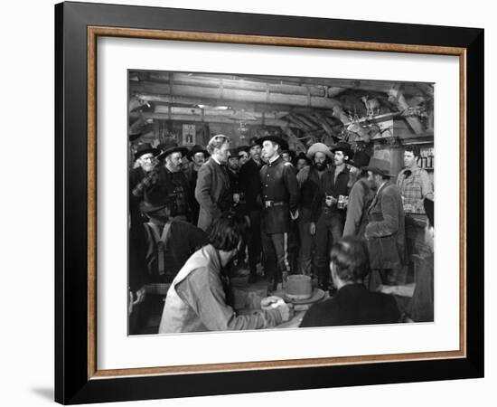 La Charge Fantastique THEY DIED WITH THEIR BOOTS ON by Raoul Walsh with Arthur Kennedy and Errol fl-null-Framed Photo