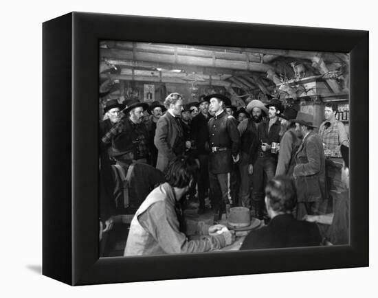 La Charge Fantastique THEY DIED WITH THEIR BOOTS ON by Raoul Walsh with Arthur Kennedy and Errol fl-null-Framed Stretched Canvas