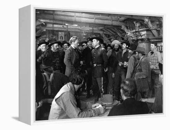 La Charge Fantastique THEY DIED WITH THEIR BOOTS ON by Raoul Walsh with Arthur Kennedy and Errol fl-null-Framed Stretched Canvas