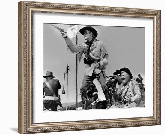 La Charge Fantastique THEY DIED WITH THEIR BOOTS ON by Raoul Walsh with Errol Flynn, 1941 (b/w phot-null-Framed Photo