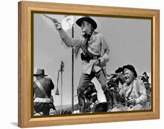 La Charge Fantastique THEY DIED WITH THEIR BOOTS ON by Raoul Walsh with Errol Flynn, 1941 (b/w phot-null-Framed Stretched Canvas