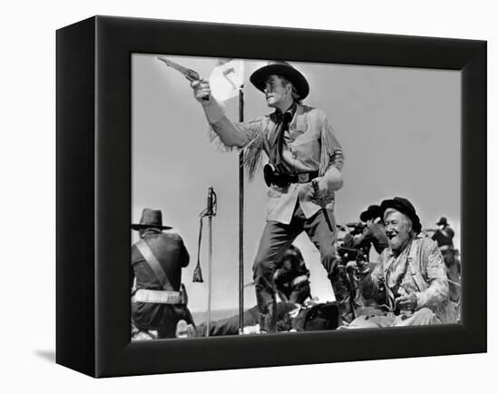 La Charge Fantastique THEY DIED WITH THEIR BOOTS ON by Raoul Walsh with Errol Flynn, 1941 (b/w phot-null-Framed Stretched Canvas