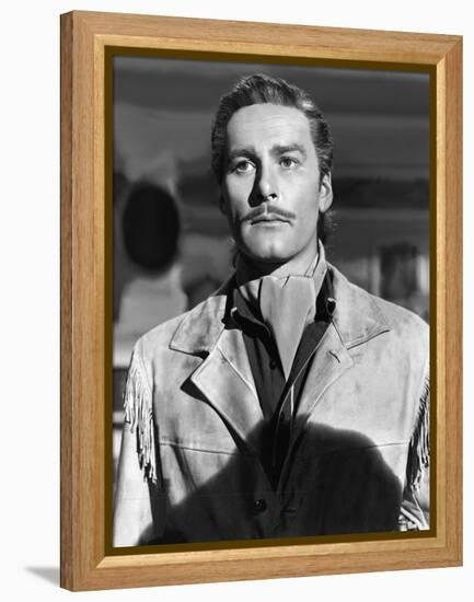 La Charge Fantastique THEY DIED WITH THEIR BOOTS ON by Raoul Walsh with Errol Flynn, 1941 (b/w phot-null-Framed Stretched Canvas