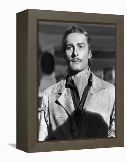 La Charge Fantastique THEY DIED WITH THEIR BOOTS ON by Raoul Walsh with Errol Flynn, 1941 (b/w phot-null-Framed Stretched Canvas