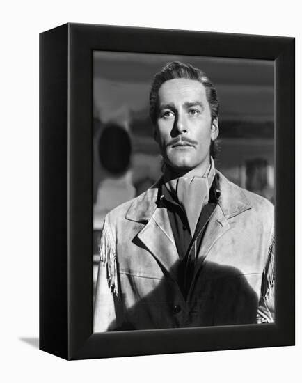 La Charge Fantastique THEY DIED WITH THEIR BOOTS ON by Raoul Walsh with Errol Flynn, 1941 (b/w phot-null-Framed Stretched Canvas