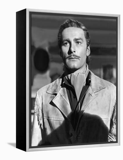 La Charge Fantastique THEY DIED WITH THEIR BOOTS ON by Raoul Walsh with Errol Flynn, 1941 (b/w phot-null-Framed Stretched Canvas