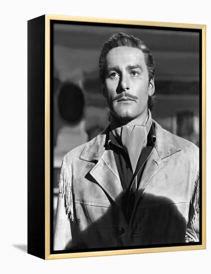 La Charge Fantastique THEY DIED WITH THEIR BOOTS ON by Raoul Walsh with Errol Flynn, 1941 (b/w phot-null-Framed Stretched Canvas