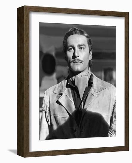 La Charge Fantastique THEY DIED WITH THEIR BOOTS ON by Raoul Walsh with Errol Flynn, 1941 (b/w phot-null-Framed Photo