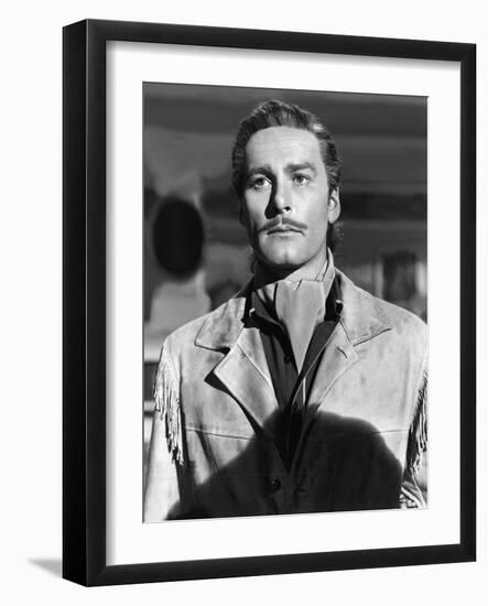 La Charge Fantastique THEY DIED WITH THEIR BOOTS ON by Raoul Walsh with Errol Flynn, 1941 (b/w phot-null-Framed Photo