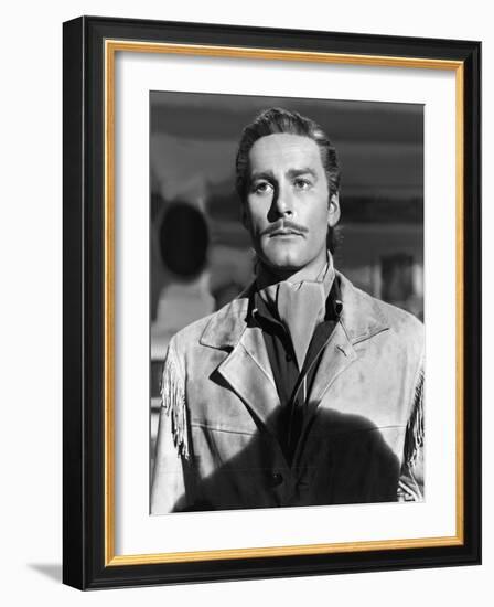 La Charge Fantastique THEY DIED WITH THEIR BOOTS ON by Raoul Walsh with Errol Flynn, 1941 (b/w phot-null-Framed Photo