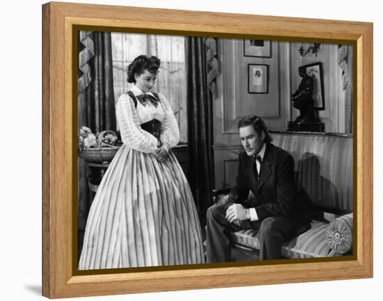 La Charge Fantastique THEY DIED WITH THEIR BOOTS ON by Raoul Walsh with Olivia by Havilland and Err-null-Framed Stretched Canvas