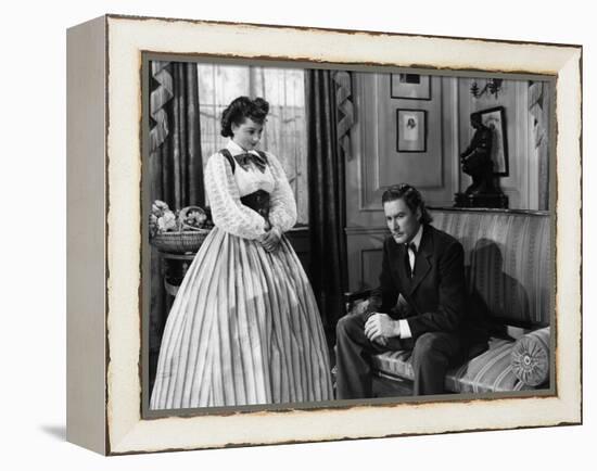 La Charge Fantastique THEY DIED WITH THEIR BOOTS ON by Raoul Walsh with Olivia by Havilland and Err-null-Framed Stretched Canvas