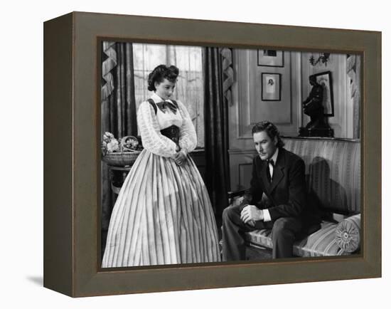 La Charge Fantastique THEY DIED WITH THEIR BOOTS ON by Raoul Walsh with Olivia by Havilland and Err-null-Framed Stretched Canvas