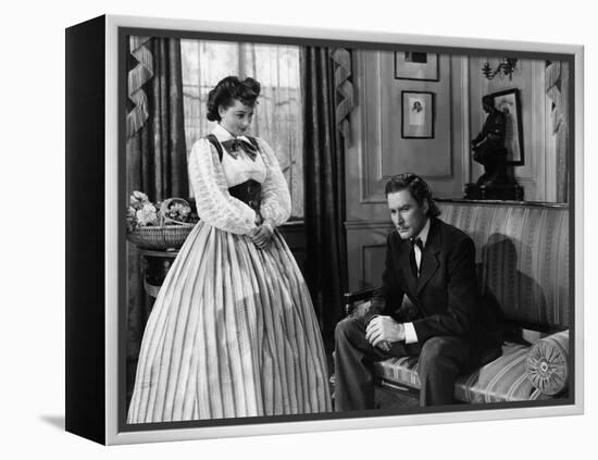 La Charge Fantastique THEY DIED WITH THEIR BOOTS ON by Raoul Walsh with Olivia by Havilland and Err-null-Framed Stretched Canvas