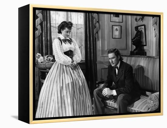 La Charge Fantastique THEY DIED WITH THEIR BOOTS ON by Raoul Walsh with Olivia by Havilland and Err-null-Framed Stretched Canvas