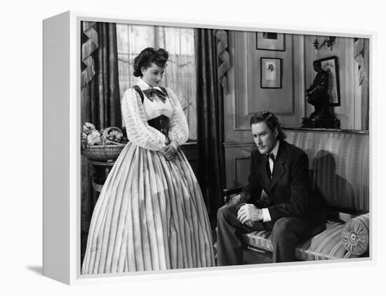 La Charge Fantastique THEY DIED WITH THEIR BOOTS ON by Raoul Walsh with Olivia by Havilland and Err-null-Framed Stretched Canvas