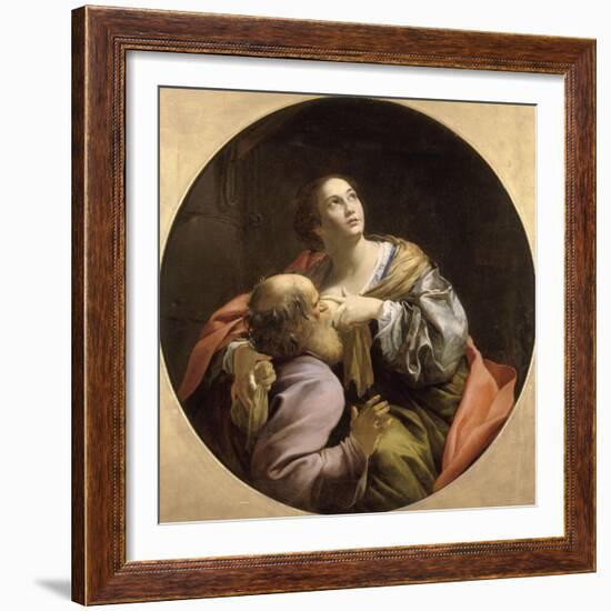 La Charité romaine-Simon Vouet-Framed Giclee Print