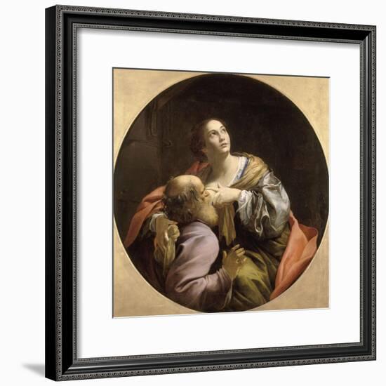 La Charité romaine-Simon Vouet-Framed Giclee Print