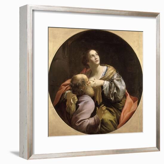 La Charité romaine-Simon Vouet-Framed Giclee Print