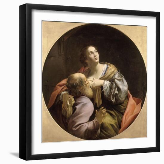 La Charité romaine-Simon Vouet-Framed Giclee Print