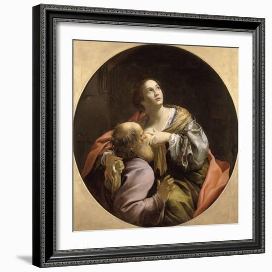 La Charité romaine-Simon Vouet-Framed Giclee Print