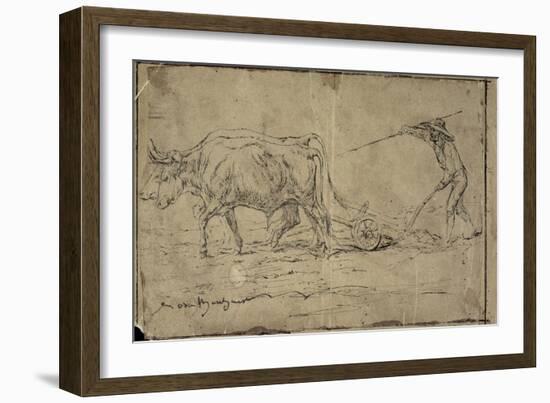 La charrue-Rosa Bonheur-Framed Giclee Print