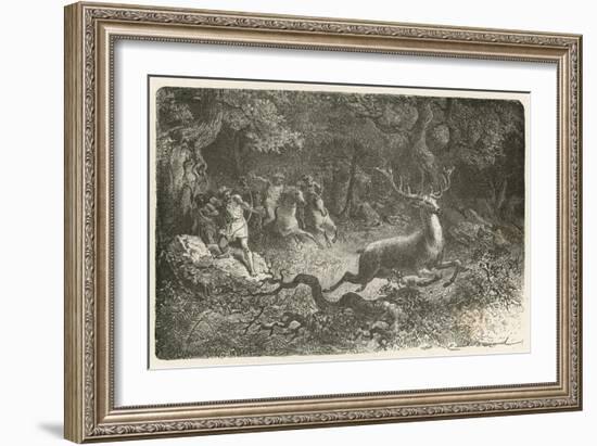 La Chasse a L'Epoque Du Bronze-Emile Antoine Bayard-Framed Giclee Print