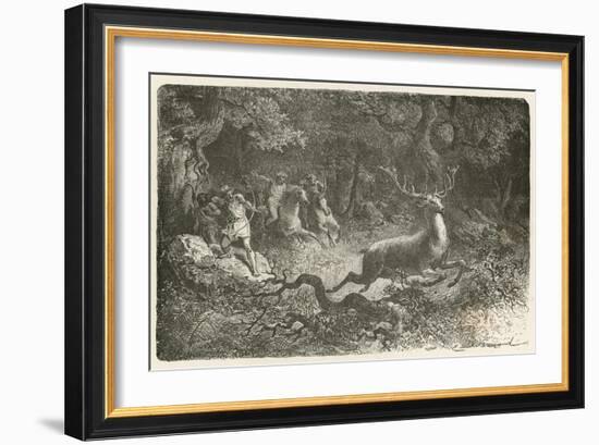 La Chasse a L'Epoque Du Bronze-Emile Antoine Bayard-Framed Giclee Print