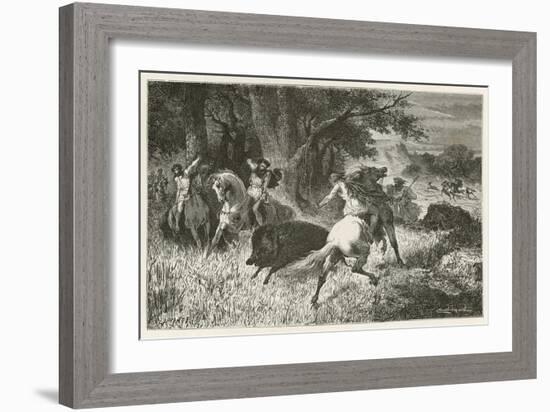 La Chasse a L'Epoque Du Fer-Emile Antoine Bayard-Framed Giclee Print