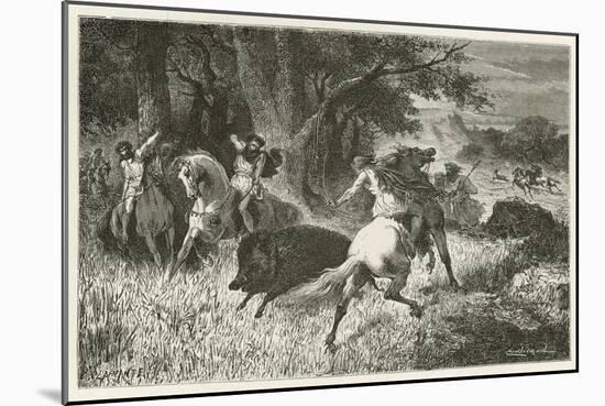 La Chasse a L'Epoque Du Fer-Emile Antoine Bayard-Mounted Giclee Print