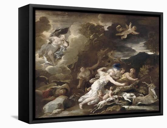 La chasse de Diane-Luca Giordano-Framed Premier Image Canvas