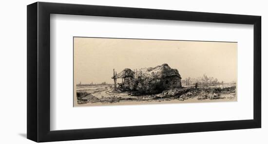 La Chaumiere et la Grange a Foin (B225)-Amand Durand-Framed Collectable Print