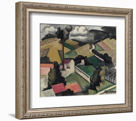 La cheminée d’usine-Roger De La Fresnaye-Framed Art Print