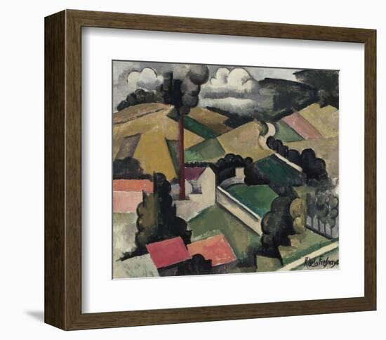 La cheminée d’usine-Roger De La Fresnaye-Framed Art Print