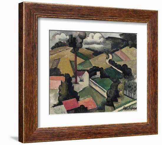 La cheminée d’usine-Roger De La Fresnaye-Framed Art Print