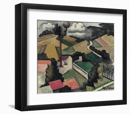 La cheminée d’usine-Roger De La Fresnaye-Framed Art Print