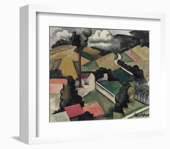 La cheminée d’usine-Roger De La Fresnaye-Framed Art Print