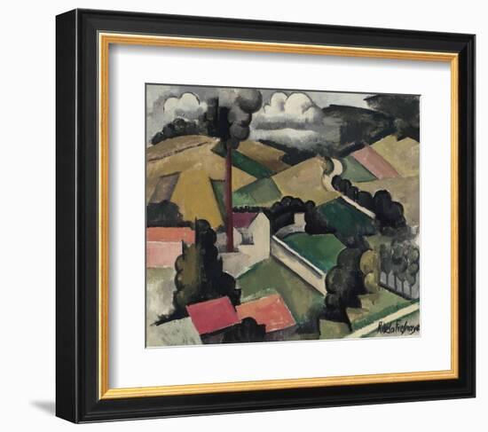 La cheminée d’usine-Roger De La Fresnaye-Framed Art Print