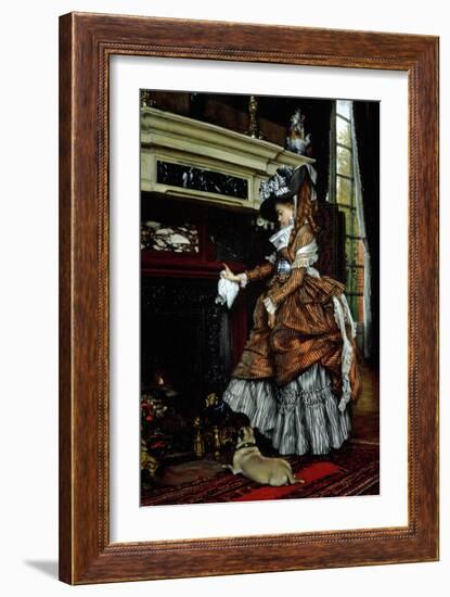 La Cheminee, 1869-James Tissot-Framed Giclee Print