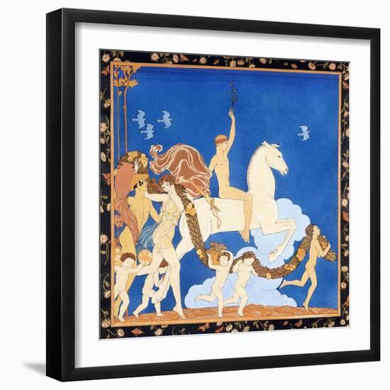 La Cheval Blanc, C.1917-1920-Georges Barbier-Framed Giclee Print