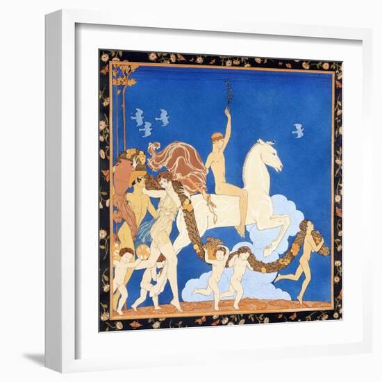 La Cheval Blanc, C.1917-1920-Georges Barbier-Framed Giclee Print