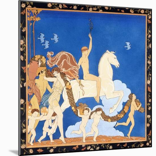 La Cheval Blanc, C.1917-1920-Georges Barbier-Mounted Giclee Print