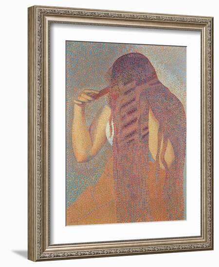 La chevelure (The Head of Hair),Henri-Edmond Cross, 1892. Musee d'Orsay, Paris, France-Henri Edmond Cross-Framed Art Print