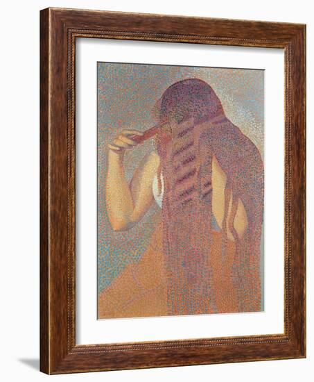 La chevelure (The Head of Hair),Henri-Edmond Cross, 1892. Musee d'Orsay, Paris, France-Henri Edmond Cross-Framed Art Print